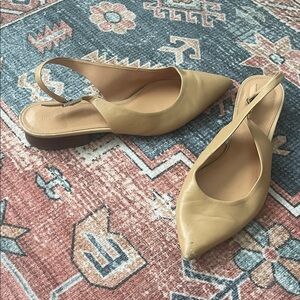 Vince Camuto Tan Slingback Flats